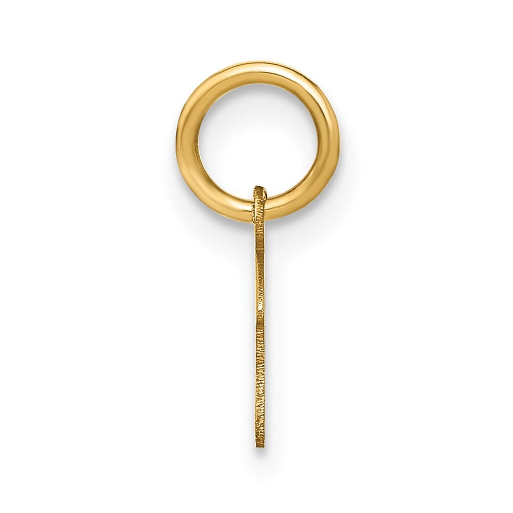 14k Yellow Gold Upper case Letter F Initial Charm Pendant for Women