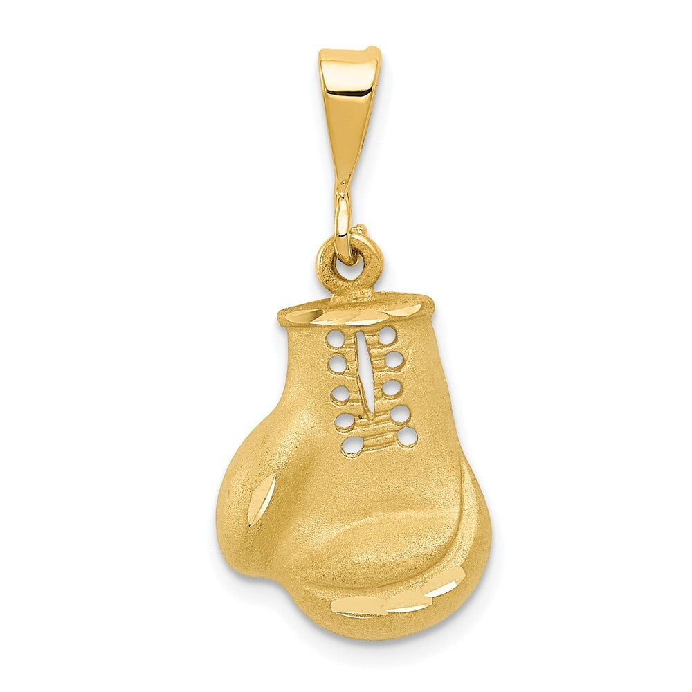 14k Yellow Gold Boxing Glove Charm Pendant for Women