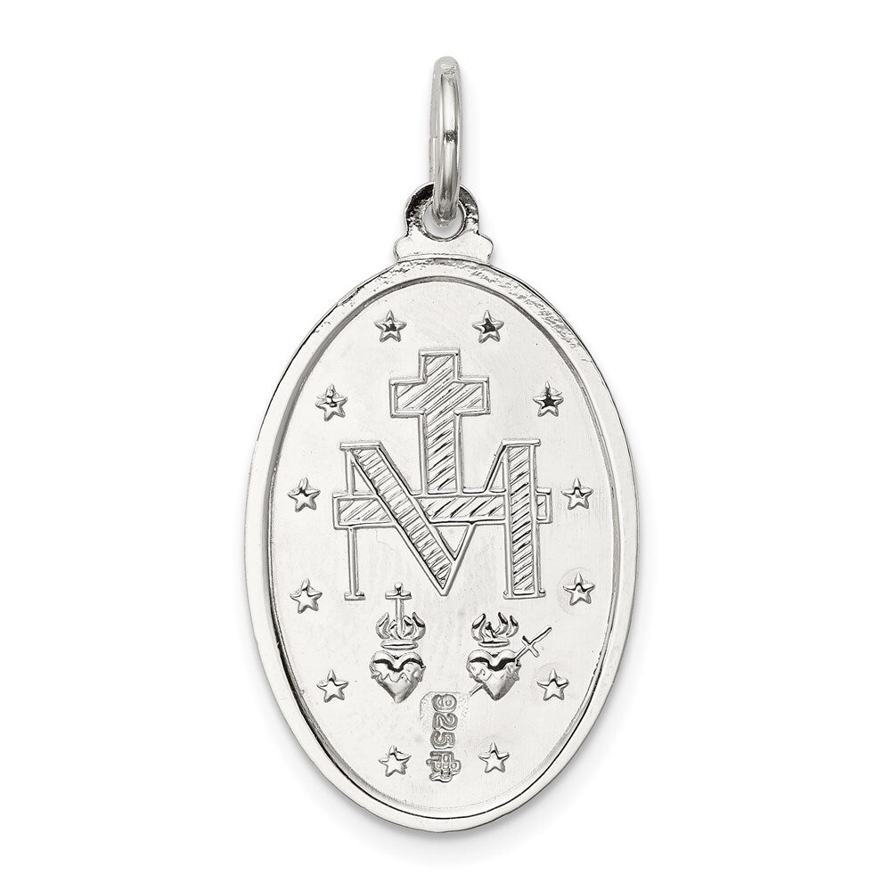 Sterling Silver Miraculous Medal Pendant Holiday Gift for Women