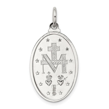 Sterling Silver Miraculous Medal Pendant Holiday Gift for Women
