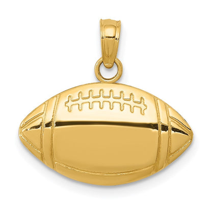 14k Yellow Gold Football Charm