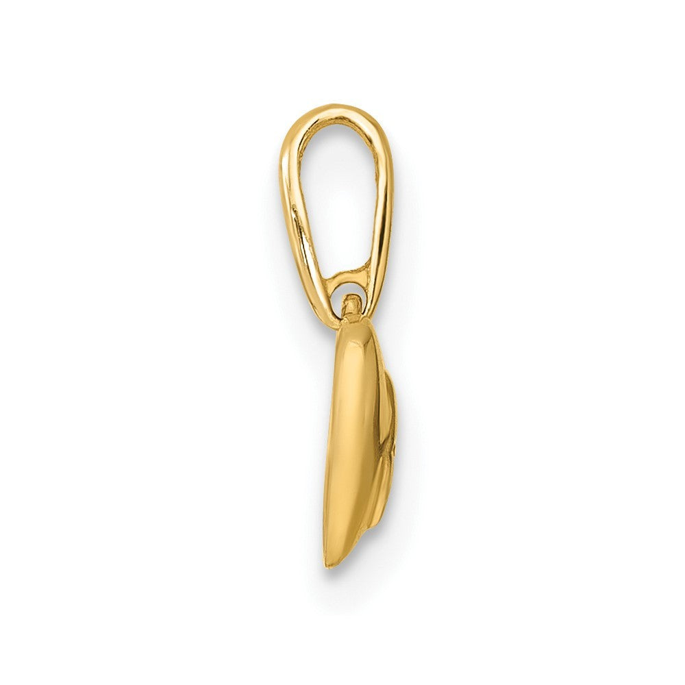 14k Yellow Gold Madi K Polished CZ Heart Childrens Charm / Pendant