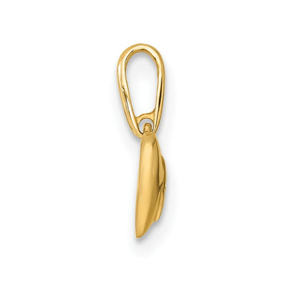 14k Yellow Gold Madi K Polished CZ Heart Childrens Charm / Pendant