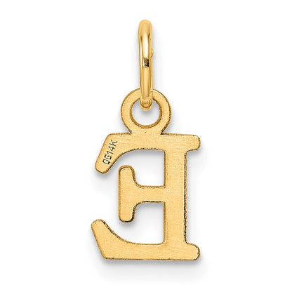 14k Yellow Gold Cutout Letter E Initial Pendant