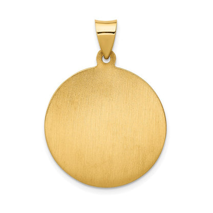 14k Yellow Gold Saint Anthony Medal Hollow Pendant