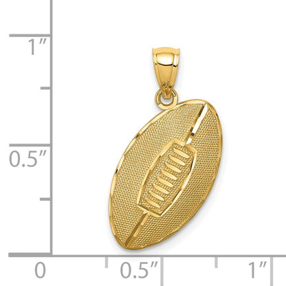 14k Yellow Gold Football Pendant for Women