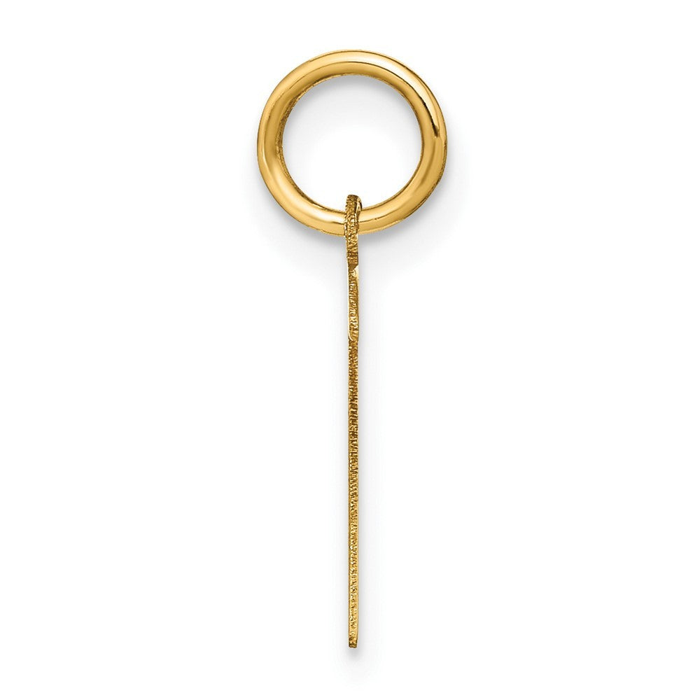 14k Yellow Gold Letter T Initial Pendant