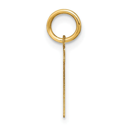 14k Yellow Gold Letter T Initial Pendant