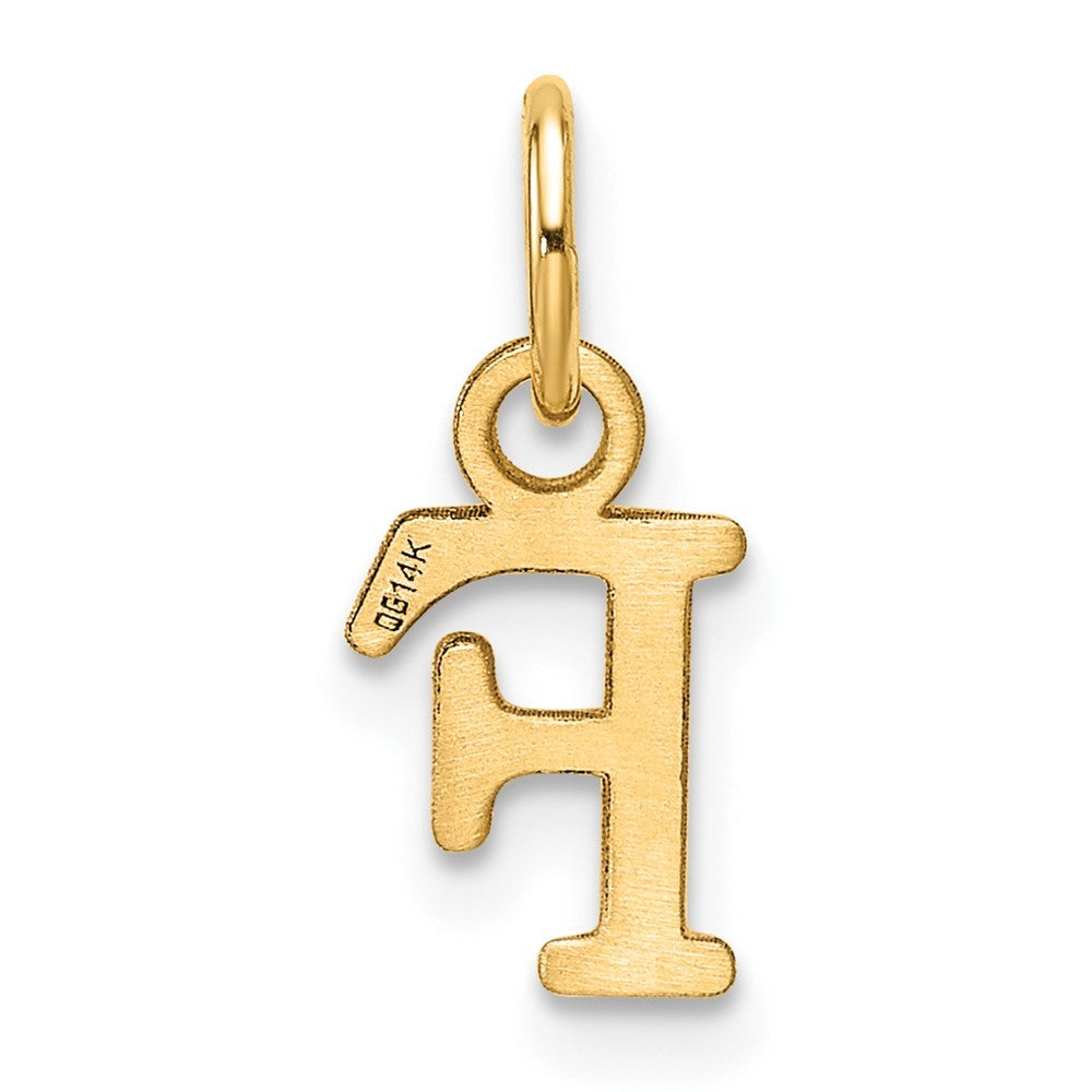 14k Yellow Gold Cutout Letter F Initial Pendant
