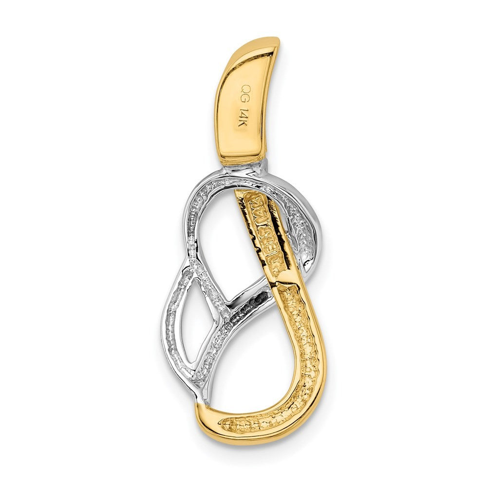 14k Two-Tone Gold Fancy Omega Slide