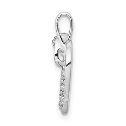 14k White Gold 1/10ct. Diamond Heart Pendant for Women
