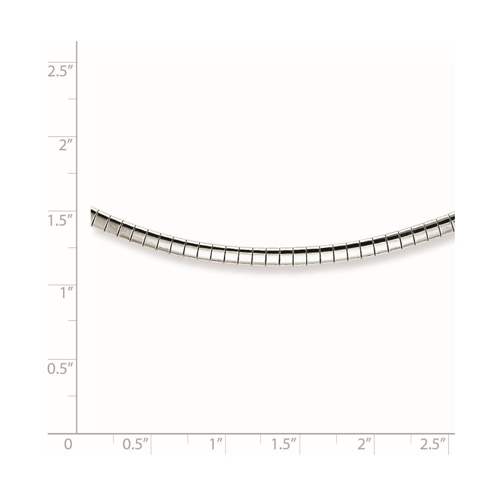 Sterling Silver 2mm w/2 in Ext Cubetto Chain Necklace