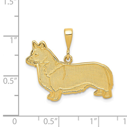 14k Yellow Gold Welsh Corgi Pendant for Women