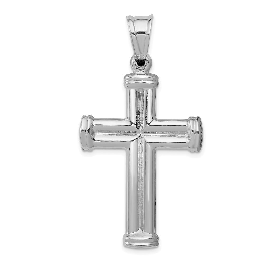 14k White Gold Reversible Crucifix Pendant