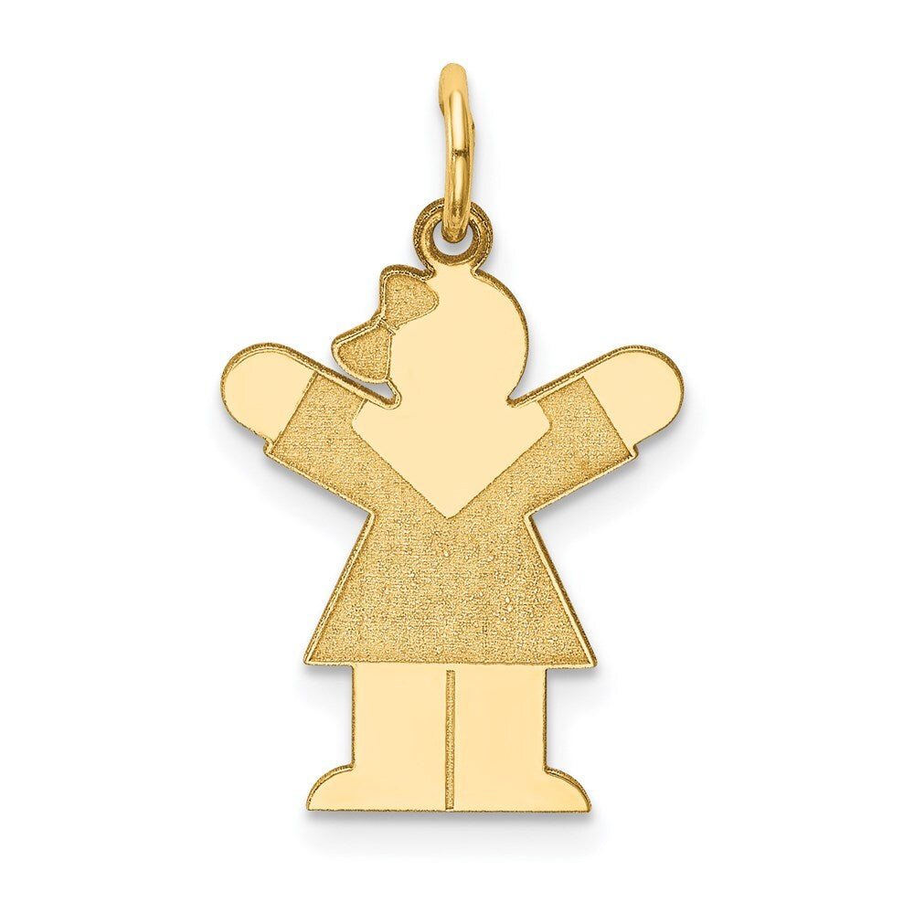 14k Yellow Gold Kid Charm Pendant for Women