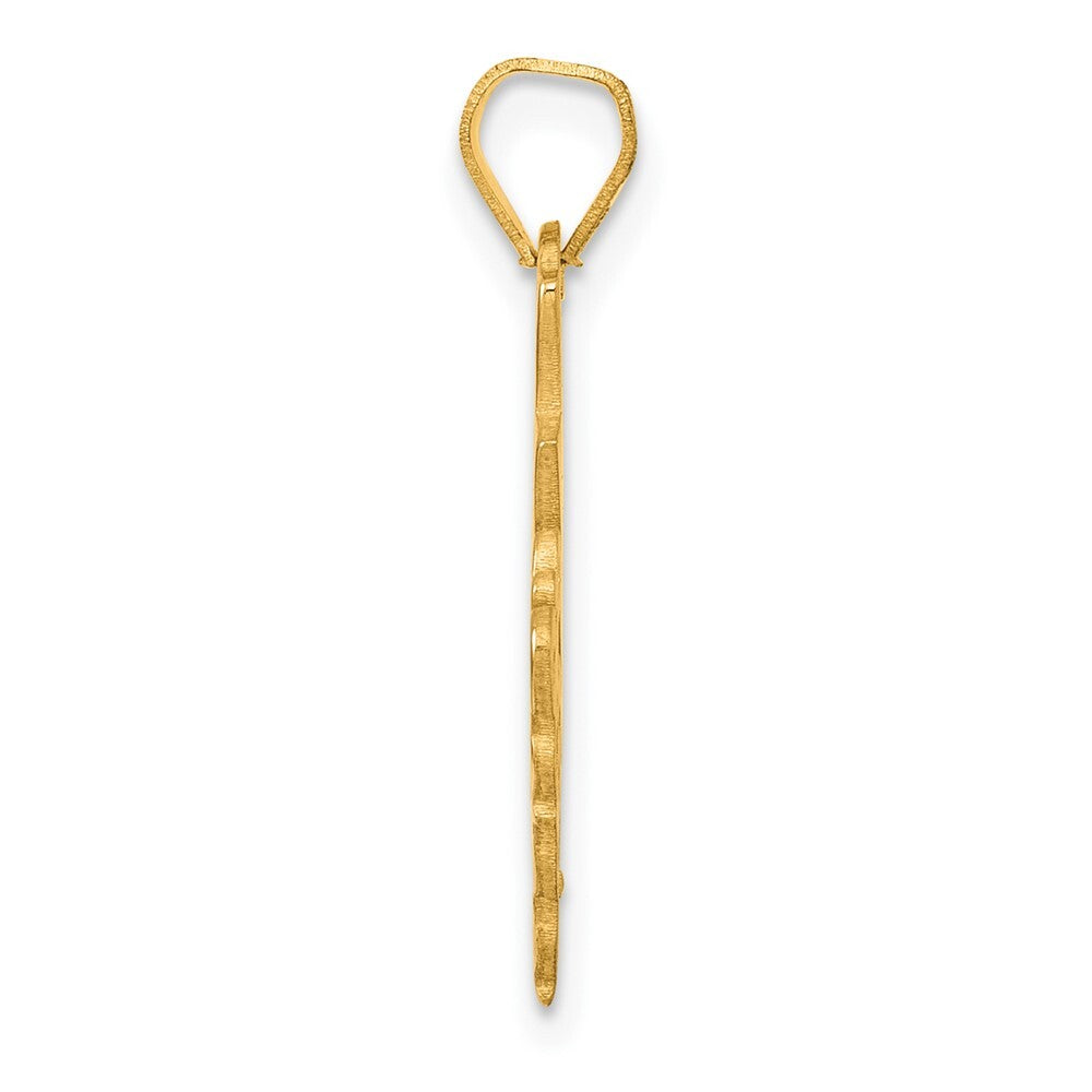 14k Yellow Gold Graduation Cap and Slanted Diploma 2026 Charm Pendant for Women