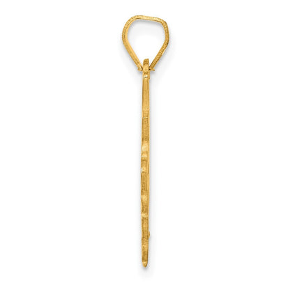 14k Yellow Gold Graduation Cap and Slanted Diploma 2026 Charm Pendant for Women