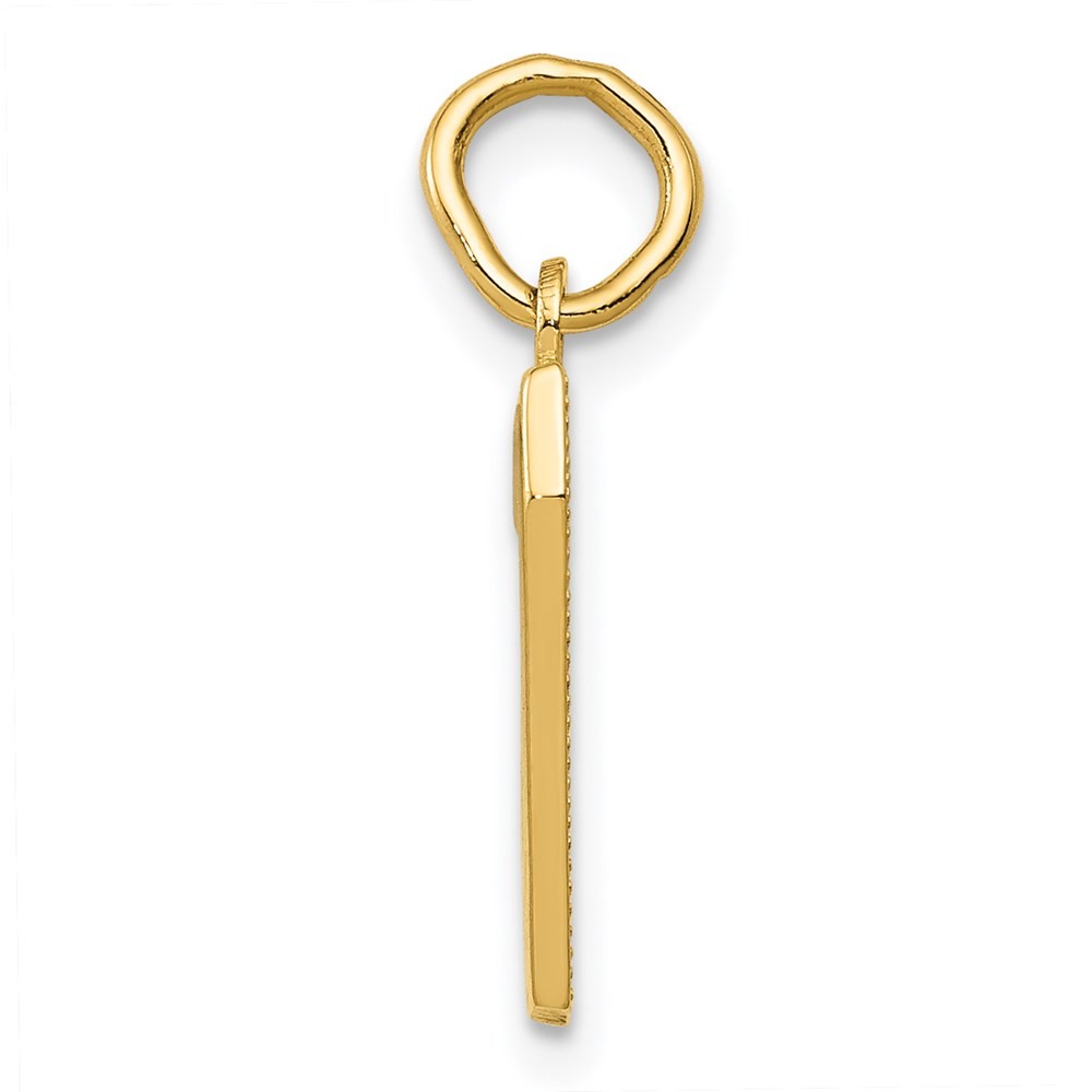 14k Yellow Gold Small Polished Number 7 Charm