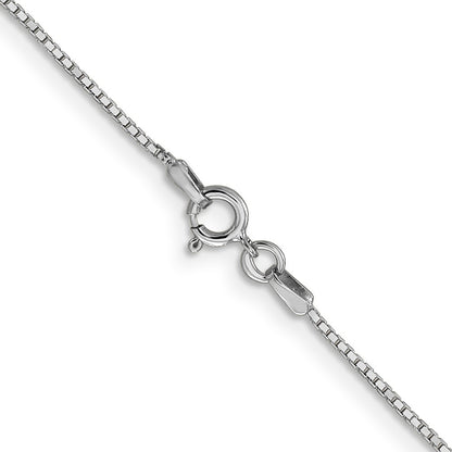 14K White Gold 24 inch .9mm Box Chain Necklace