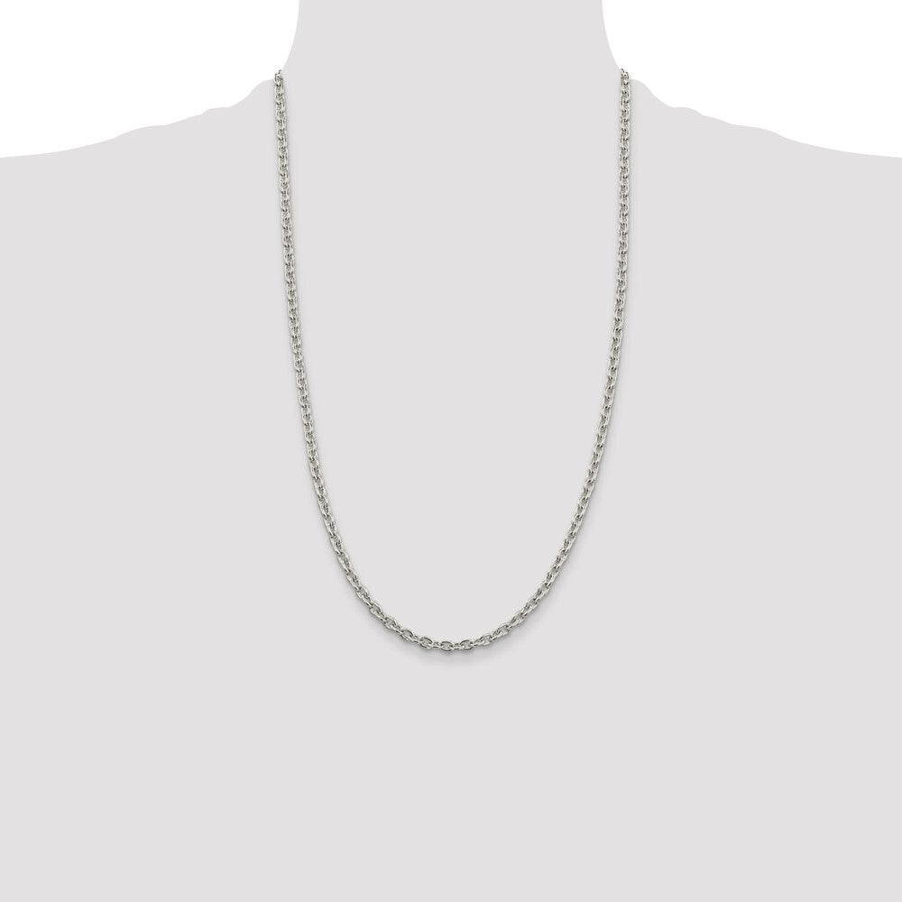 Sterling Silver 4.5mm Cable Chain