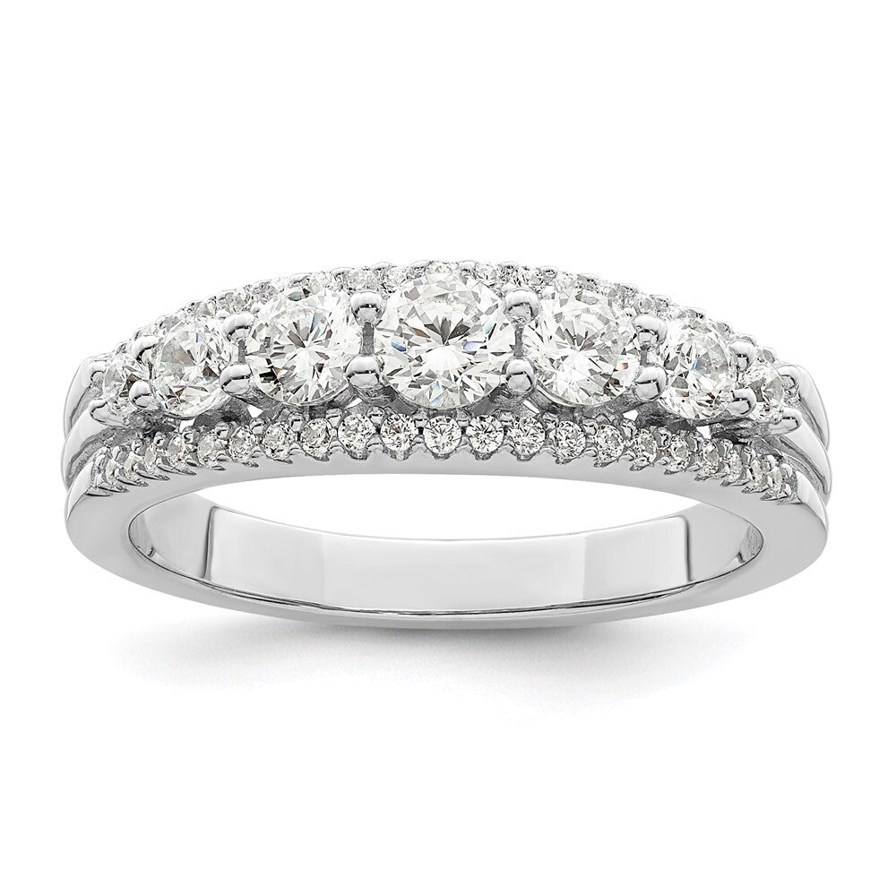 Sterling Silver Rhodium plated CZ Ring Size 6