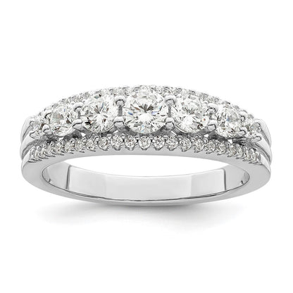 Sterling Silver Rhodium plated CZ Ring Size 6