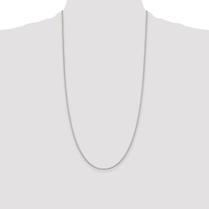 Sterling Silver Rhodium-plated 1.1mm Box Chain