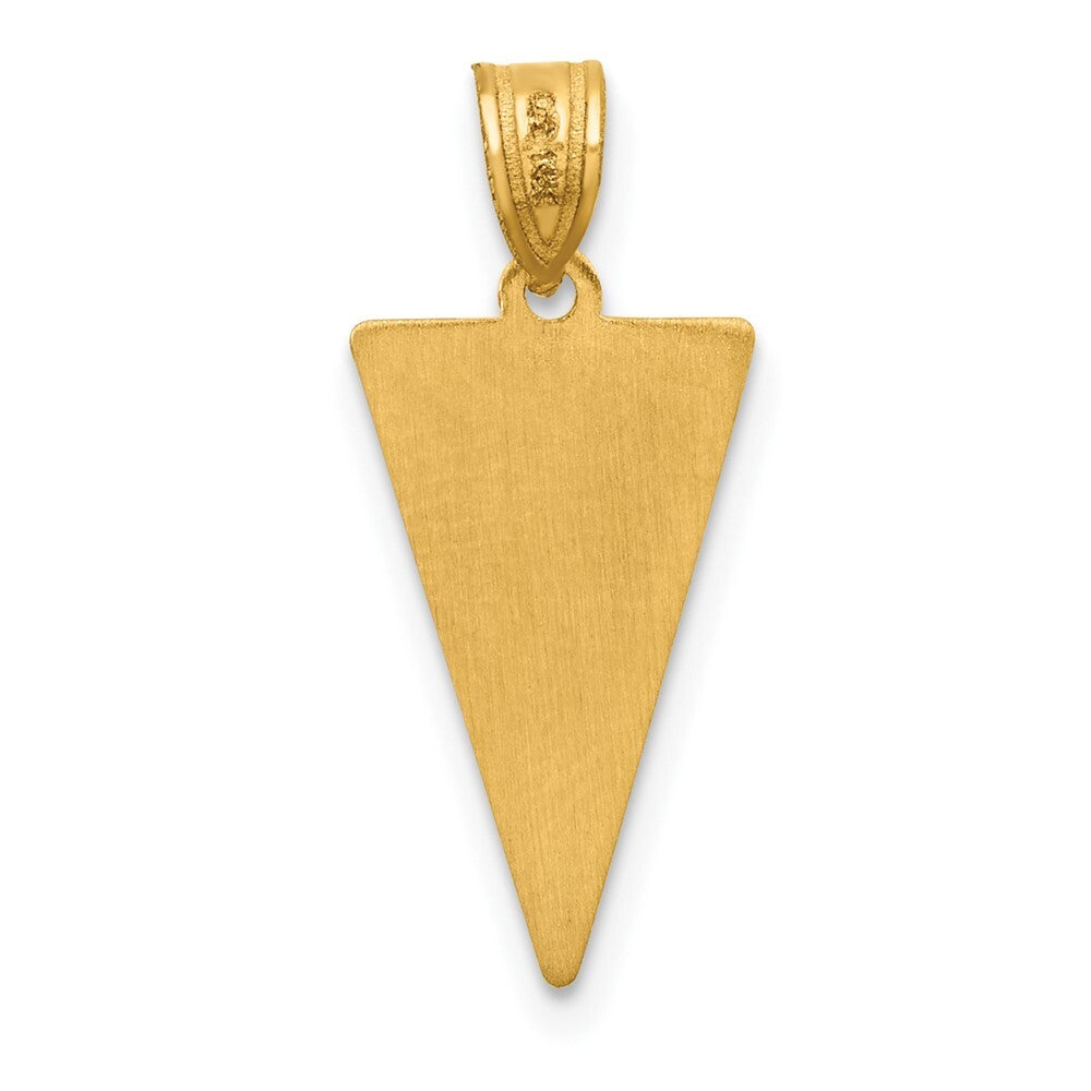14k Yellow Gold Class Of 2025 Rally Flag / Graduation Charm Pendant for Women