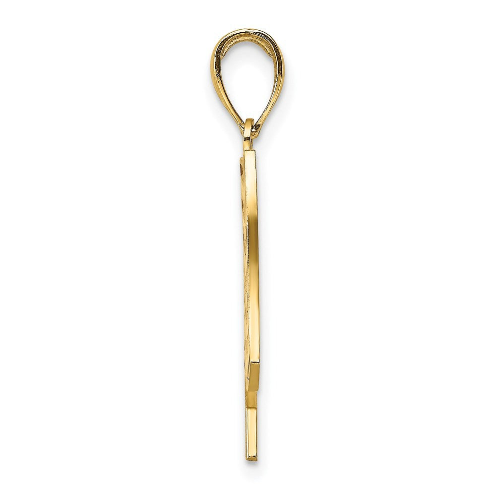 14k Yellow Gold w/ Enamel American Flag Charm