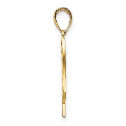 14k Yellow Gold w/ Enamel American Flag Charm