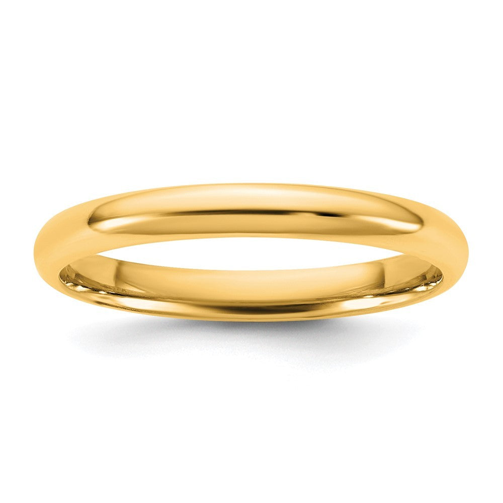 14k Yellow Gold 2.5mm LTW Comfort Fit Band Ring Size 6