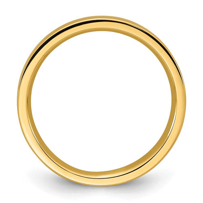 14K Yellow Gold 3mm Standard Weight Flat Comfort Fit Wedding Band Size 8