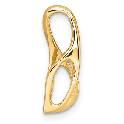 14k Yellow Gold Peg Set Slide Pendant Mounting for Women