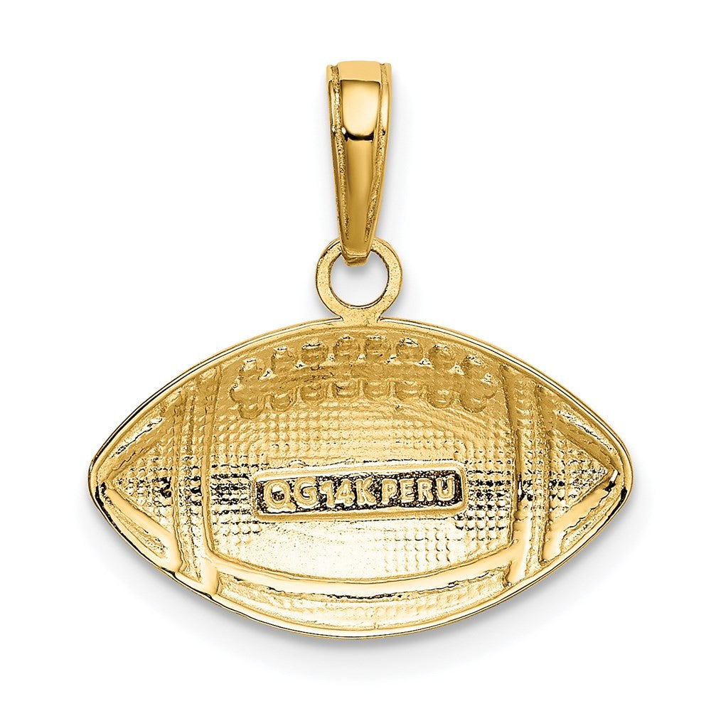 14k Yellow Gold Football Charm