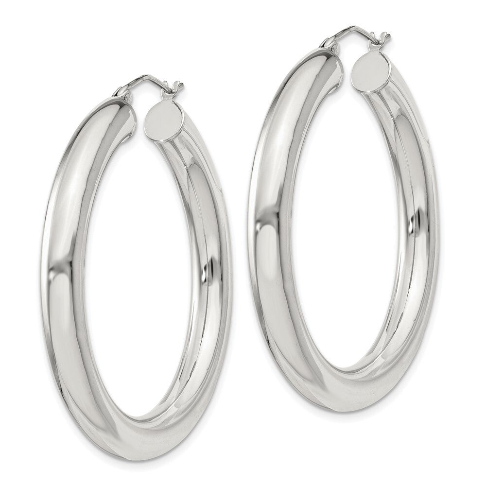 Sterling Silver 5mm Round Hoop Earrings