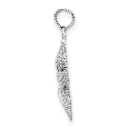 14k White Gold Starfish Pendant for Women