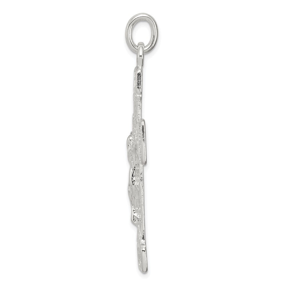 Sterling Silver Latin Crucifix Pendant Holiday Gift for Women