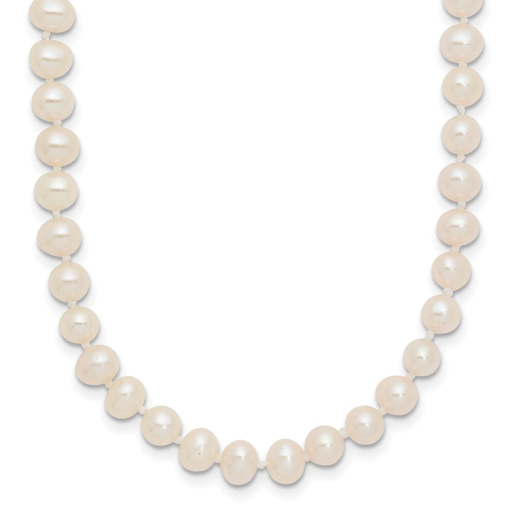 14k Yellow Gold 4-5mm White Freshwater Cultured Pearl 28 inch Necklace