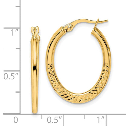 14k Yellow Gold Yellow Gold Hoop Earrings Gift for Women