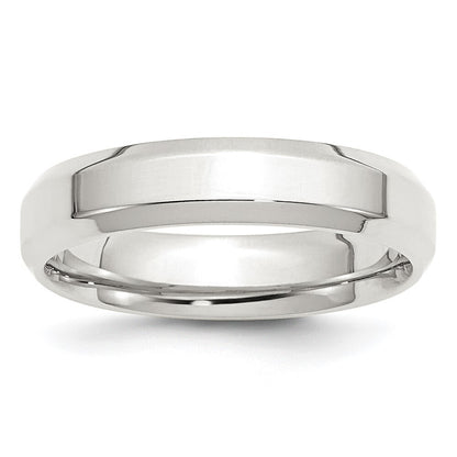 Sterling Silver 5mm Beveled Edge Size 11 Band Ring