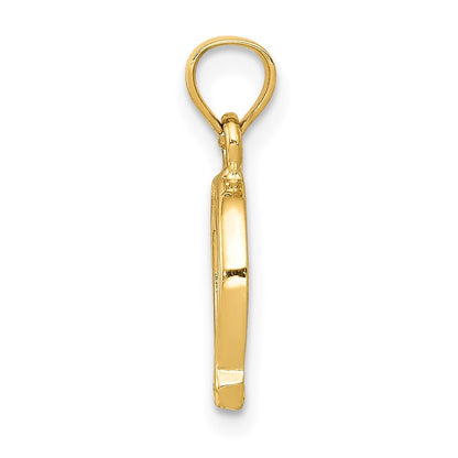 14k Yellow Gold Horseshoe Pendant for Women