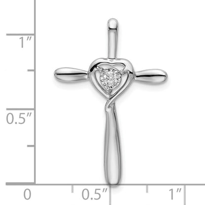 14k White Gold Diamond Slide Pendant for Women