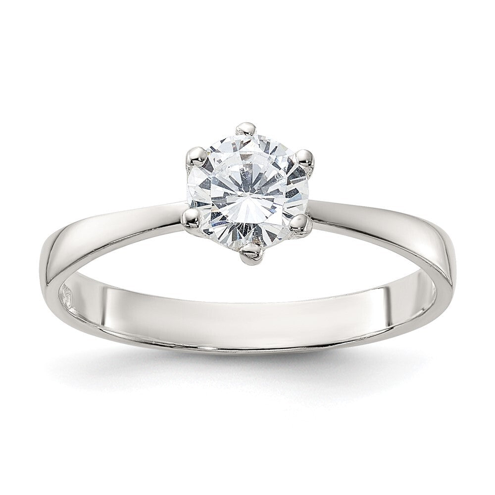 Sterling Silver Cubic Zirconia Ring Size 7