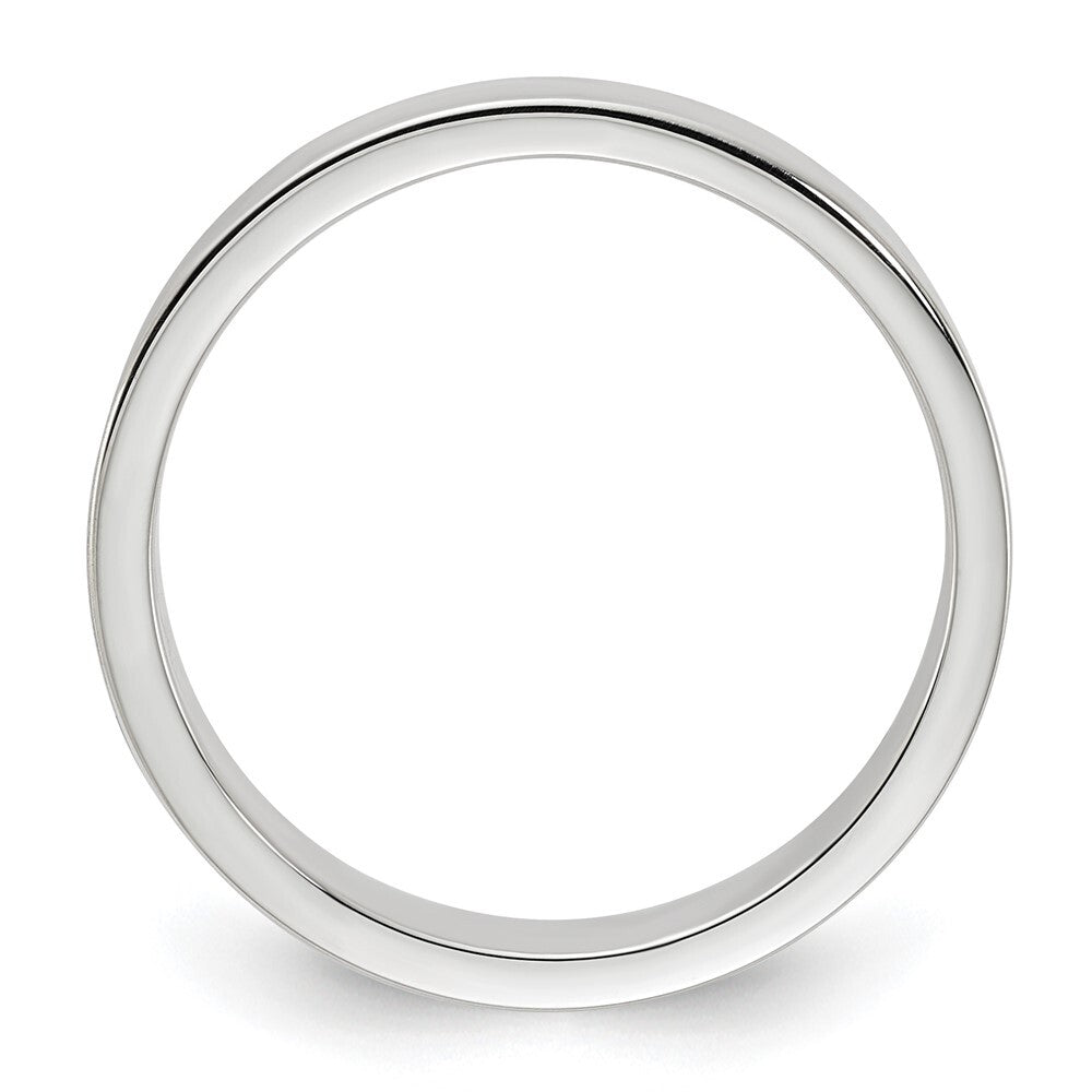 Sterling Silver 4mm Lightweight Flat Size 6 Band Ring