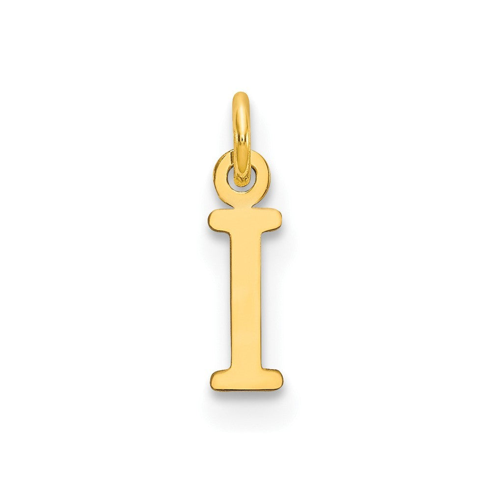 14k Yellow Gold Cutout Letter I Initial Pendant