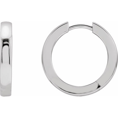 Sterling Silver Hinged 18 mm Hoop Earrings Fine Jewelry Gift for Women