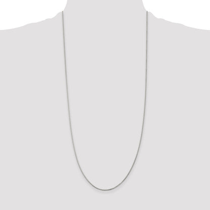 Sterling Silver Rhodium-plated 1.25mm Box Chain