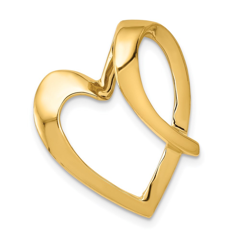 14k Yellow Gold Heart Slide