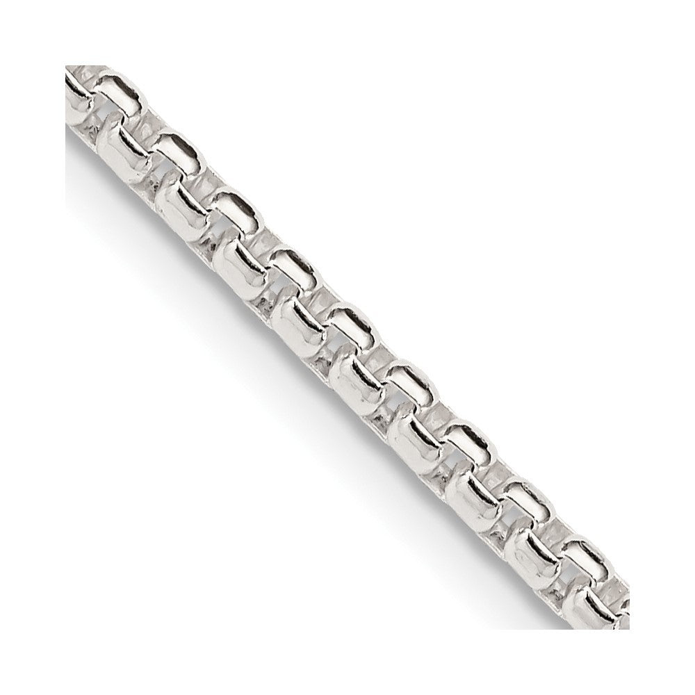 Sterling Silver 2.6mm Round Box Chain Necklace