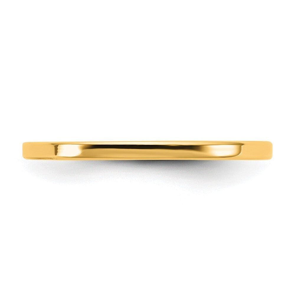 14K Yellow Gold 1.5mm LTW Flat Band Size 8